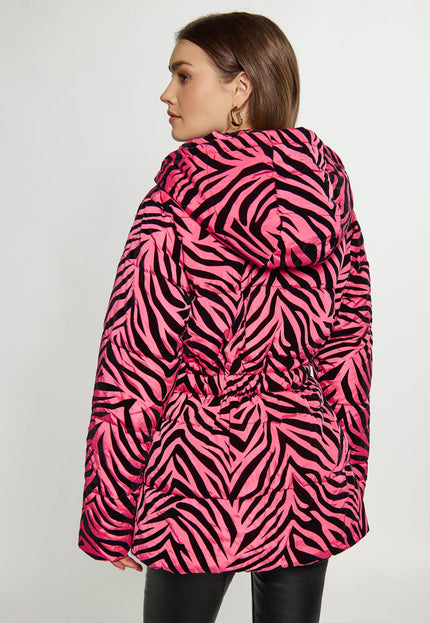 Faina Women's Zebra Print Quilted Jacket