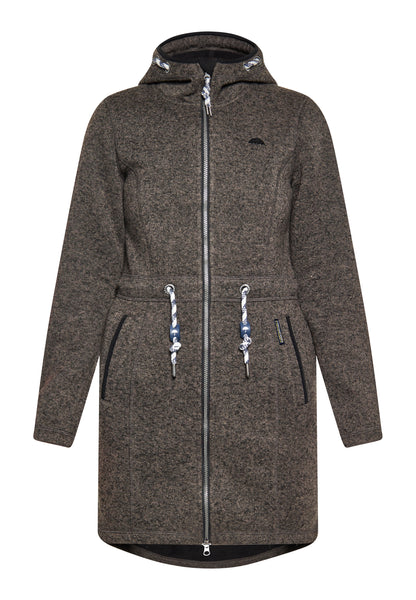 Schmuddelwedda Damen Strick-Fleece-Mantel