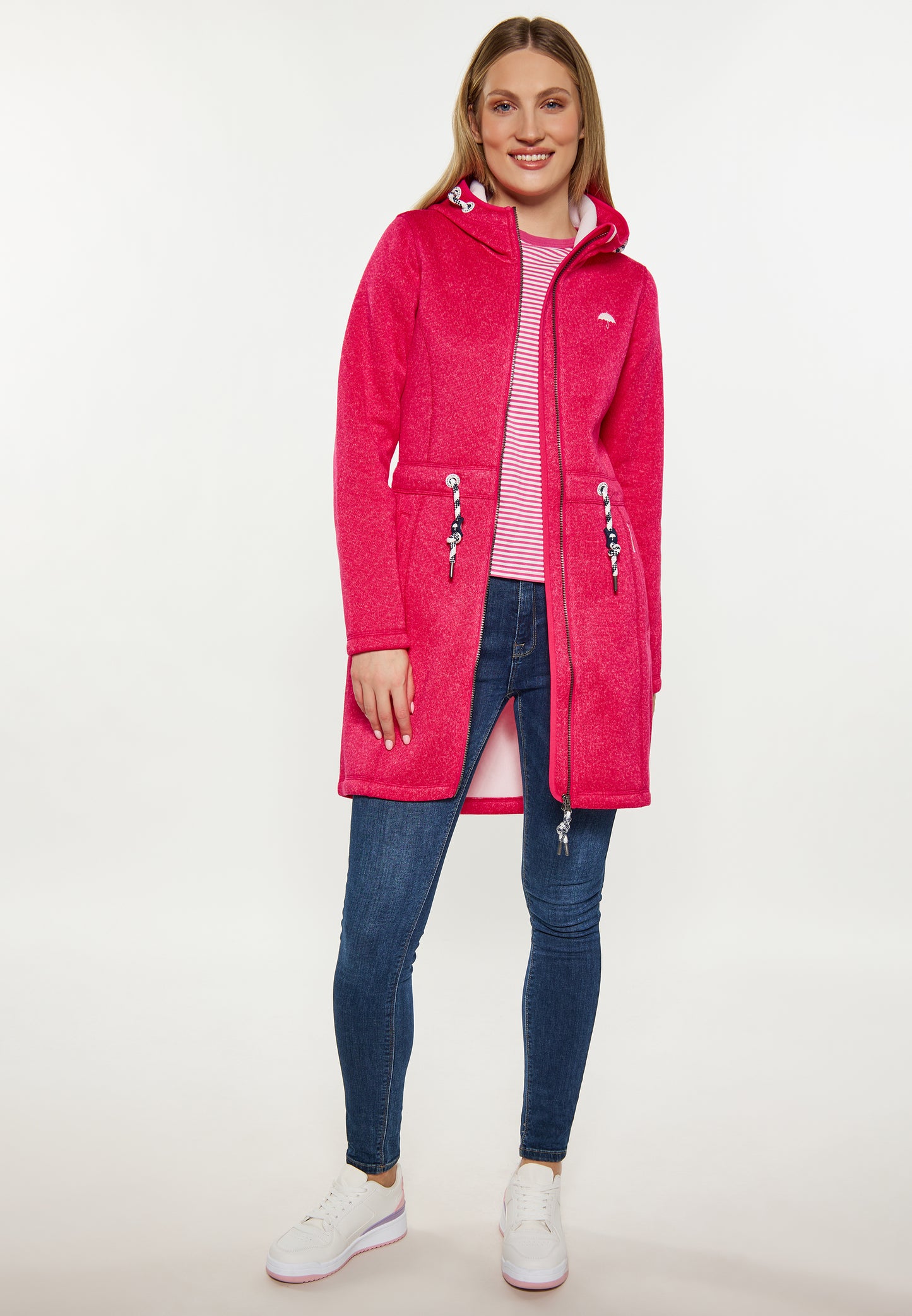 Schmuddelwedda Damen Strick-Fleece-Mantel