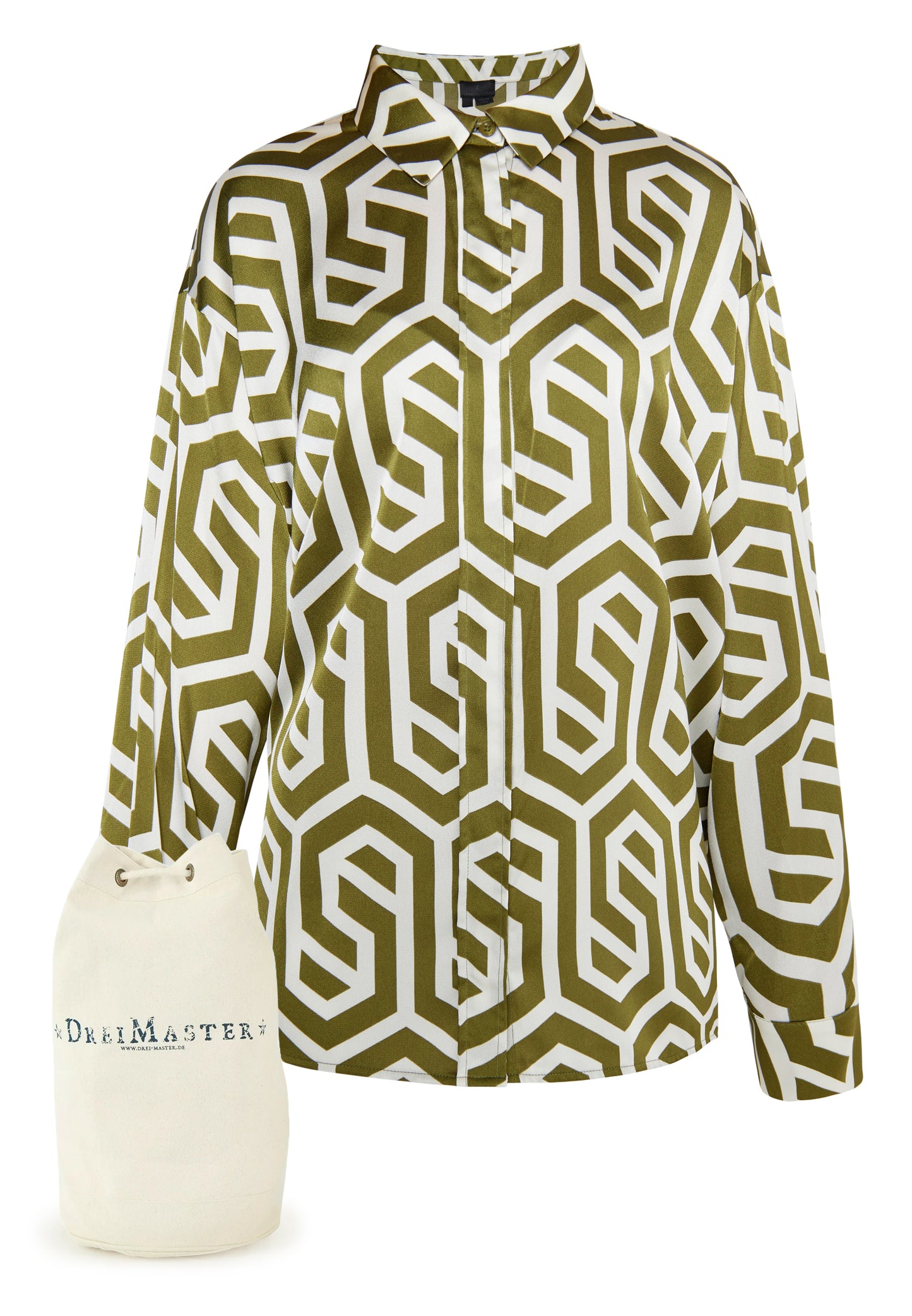 DreiMaster Klassik Kobiety koszula damska + zestaw torba na zakupy