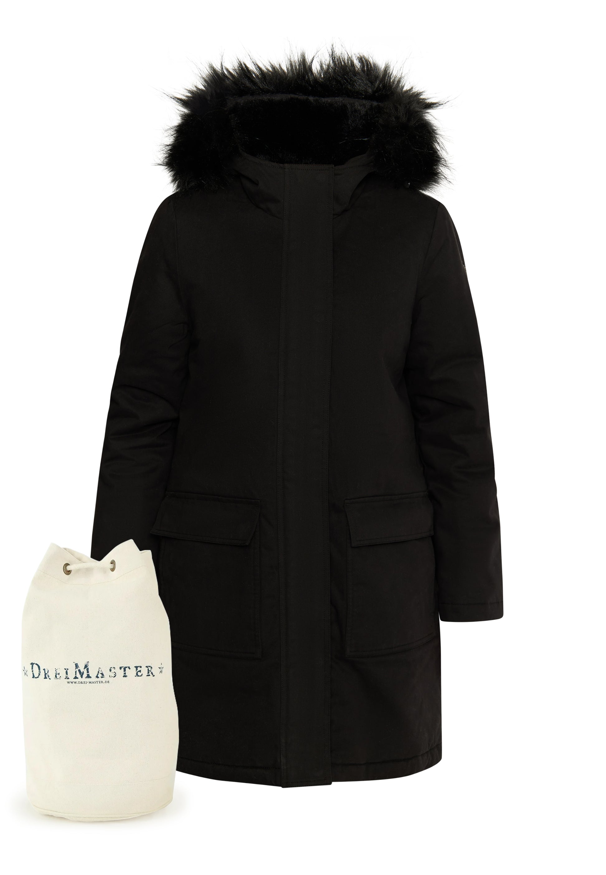 DreiMaster Vintage Women's Winter Parka + Shopping Bag Set