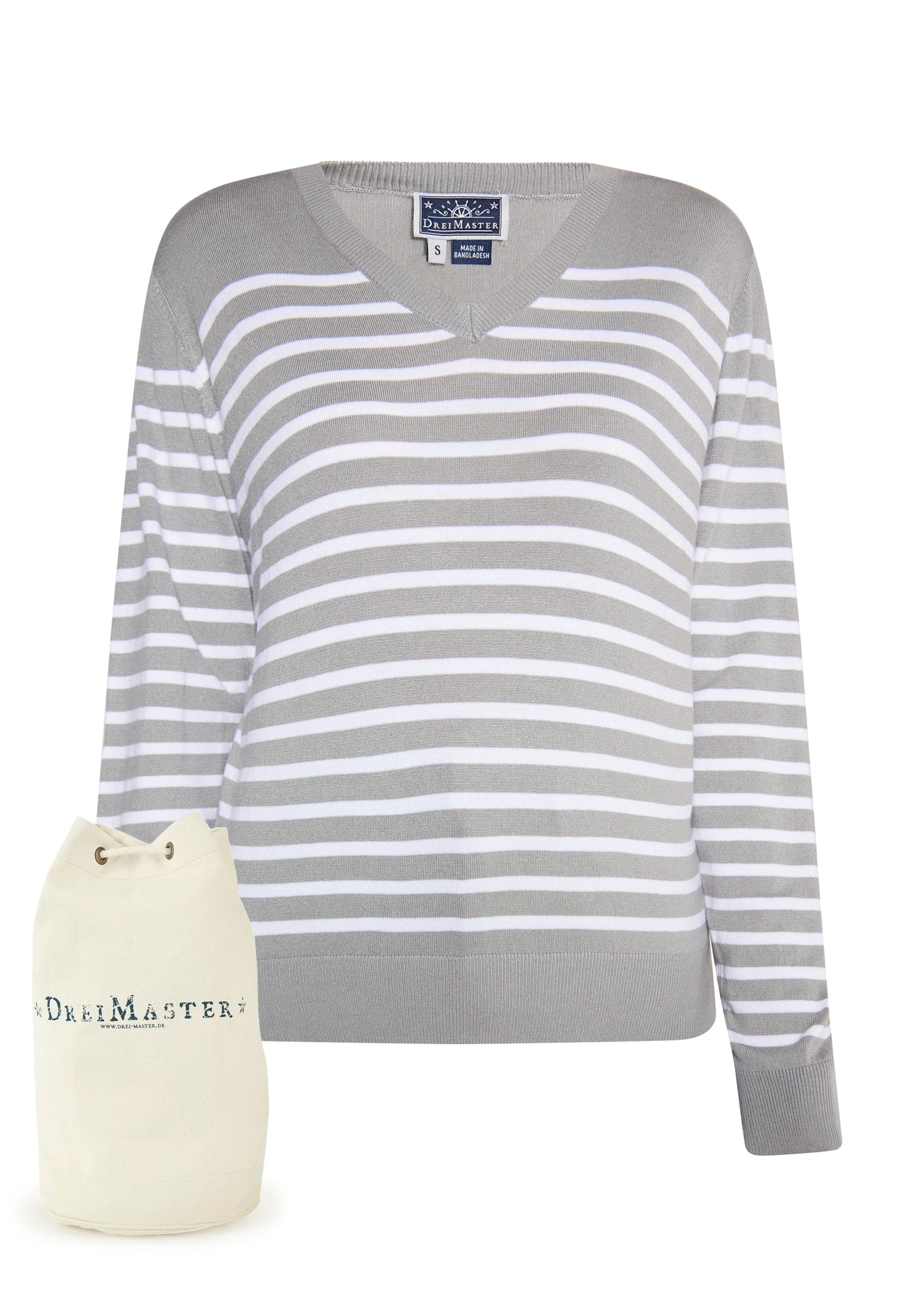 DreiMaster Maritim Women's Knitted Sweater + Shopping Bag Set