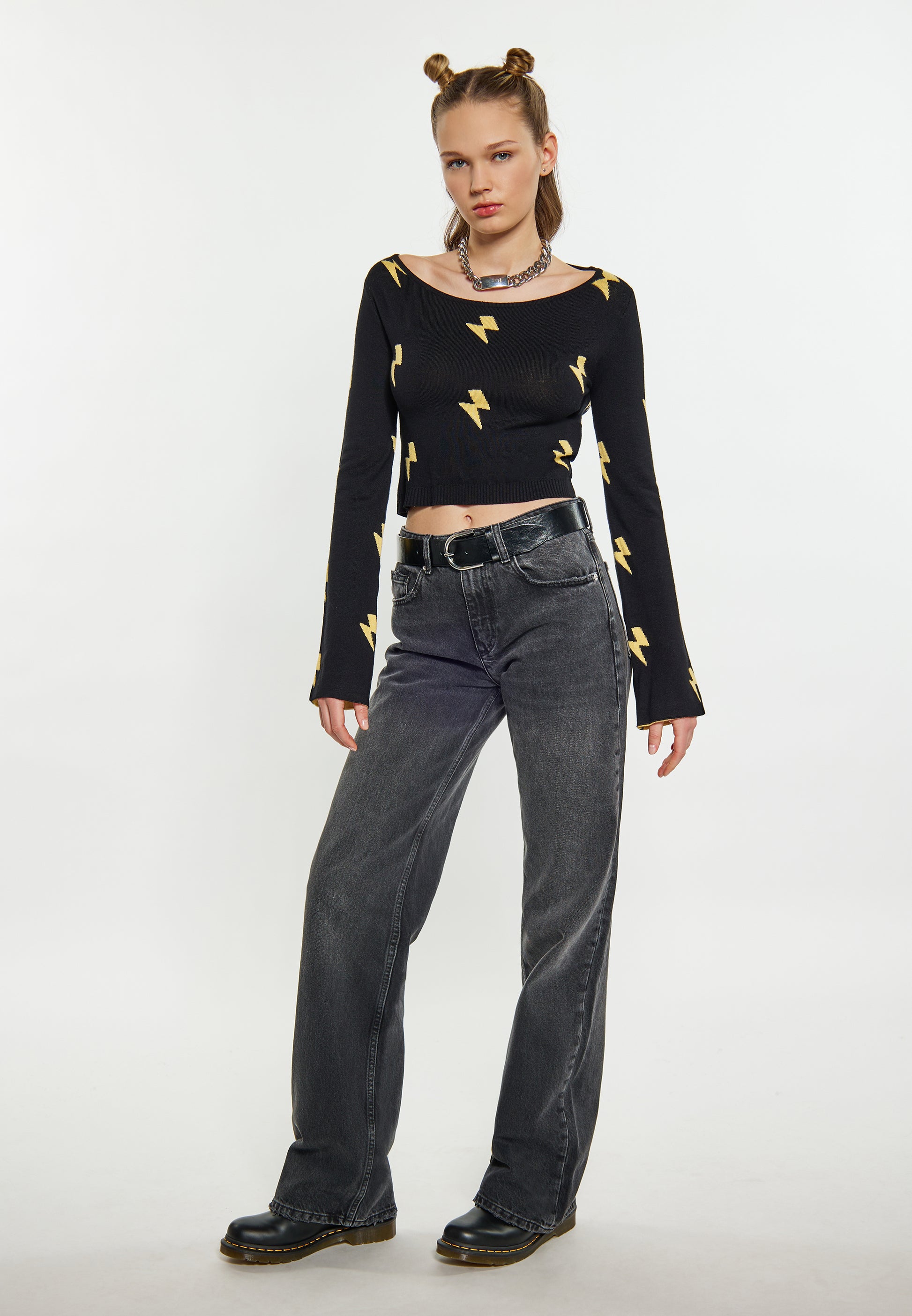 myMo ROCKS Damen-Bauchfreies Top