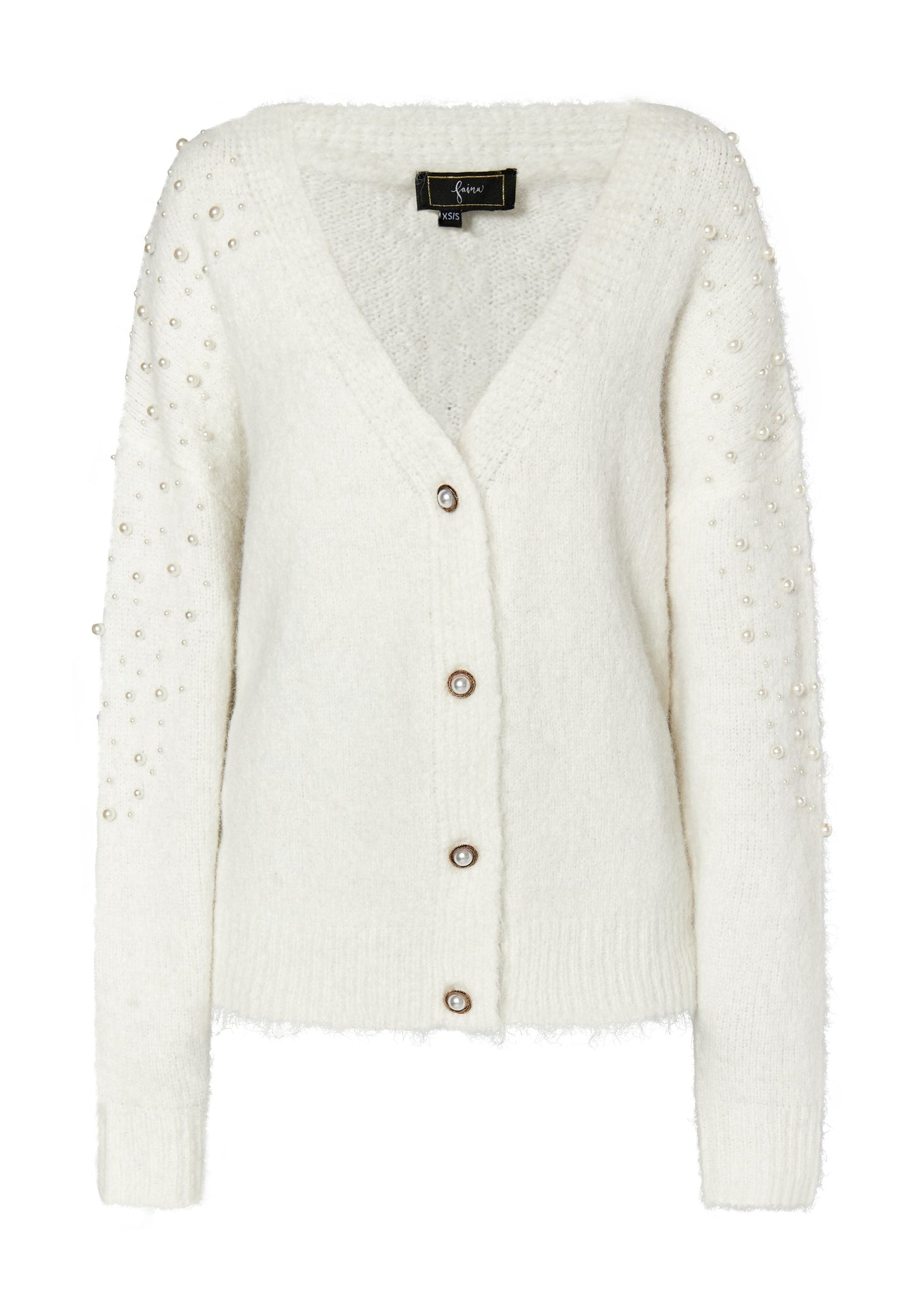 Faina Women's Cardigan With Pearls