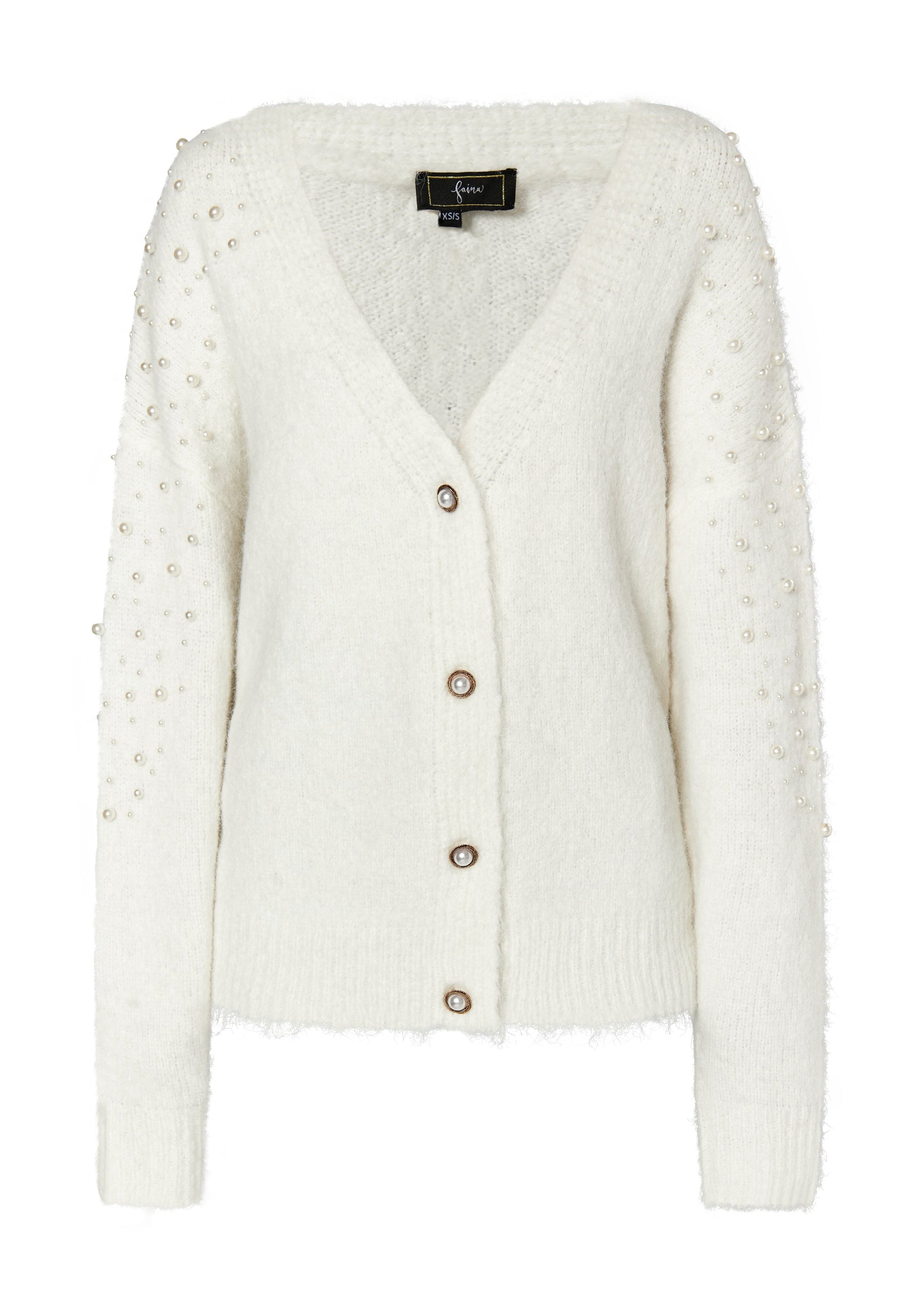 Faina Women's Cardigan With Pearls