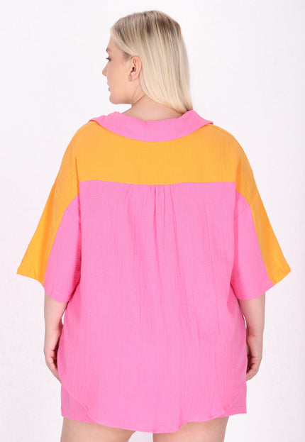 myMo Damen Plus Size Bluse