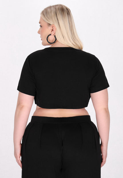 myMo ROCKS Damen Plus Size Crop Top