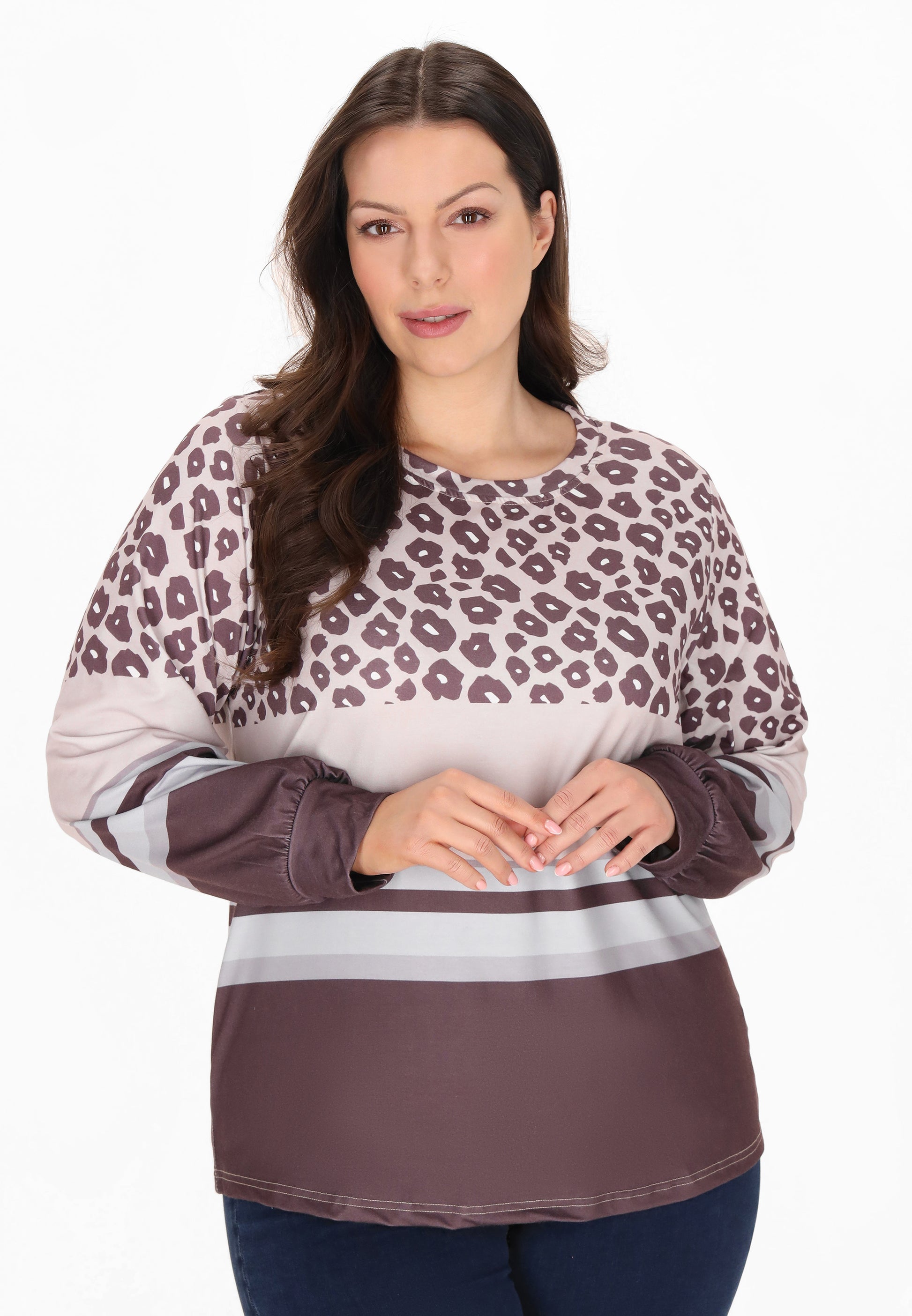 usha PLUS SIZE Women's Plus Size Longsleeve