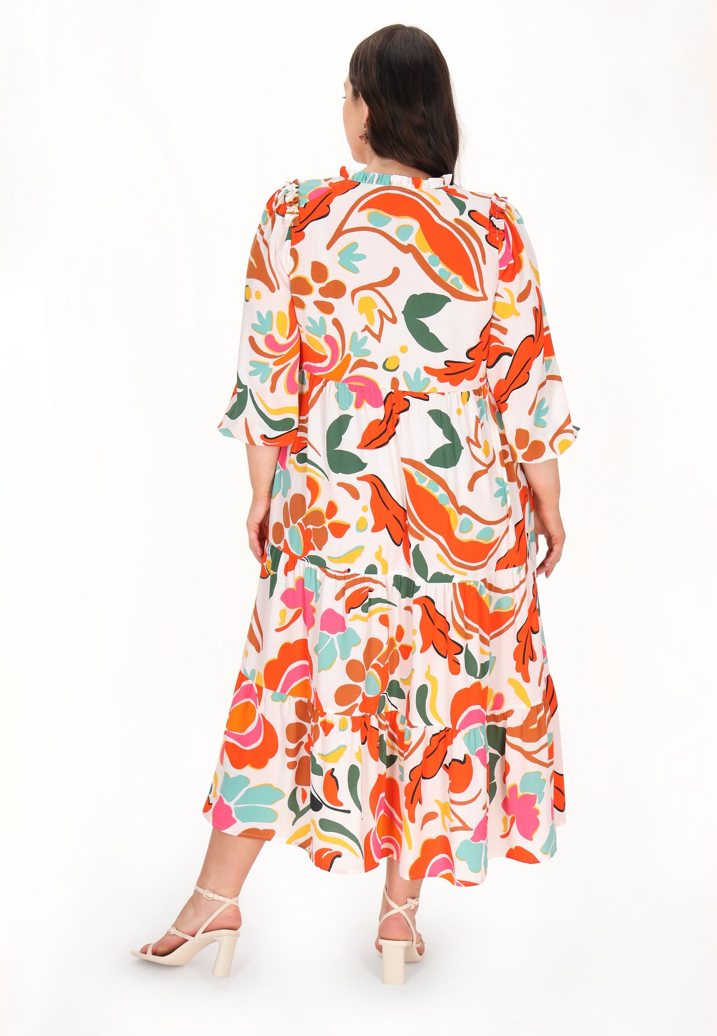 usha Damen-Plus-Size-Kleid