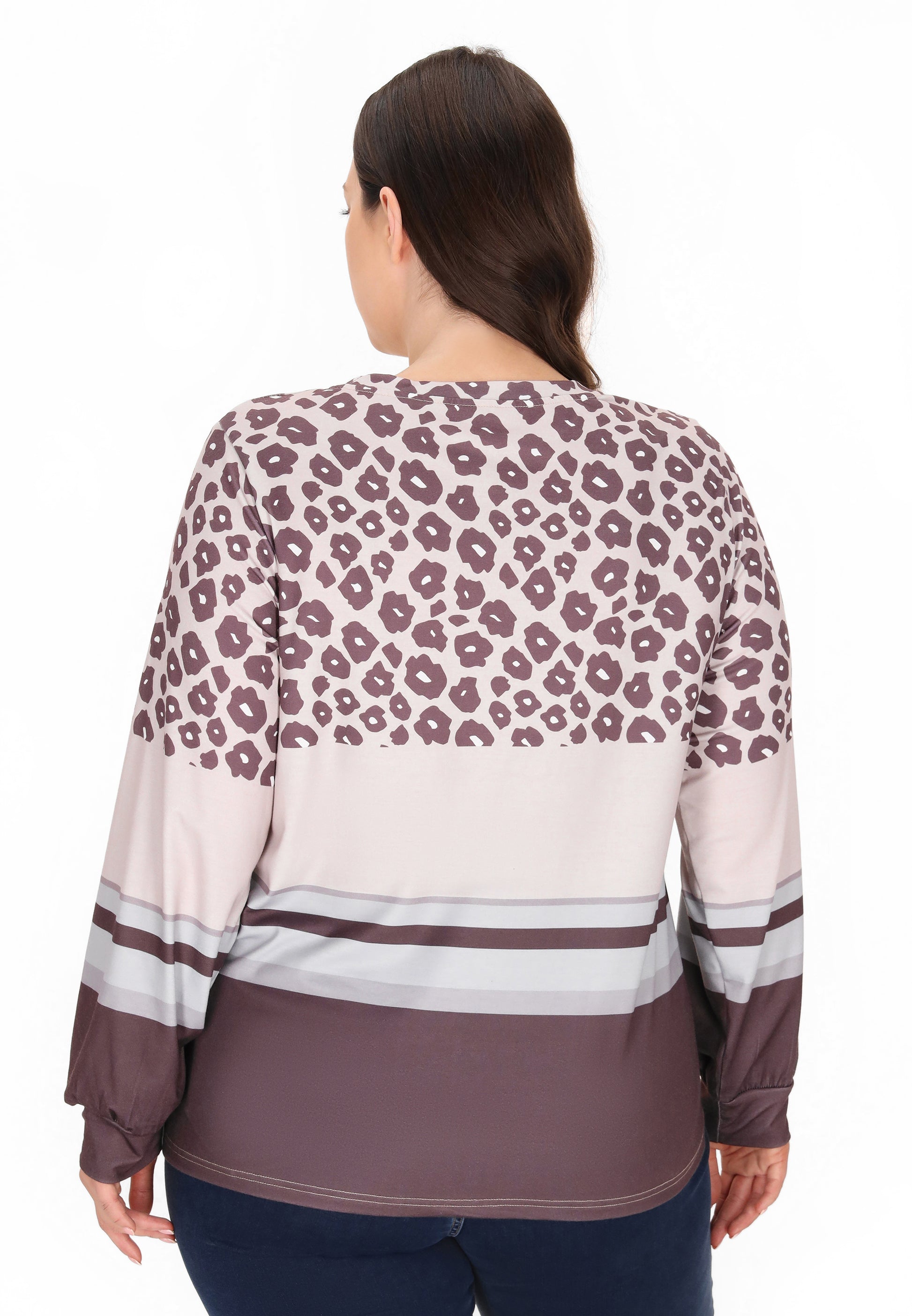 usha PLUS SIZE Women's Plus Size Longsleeve