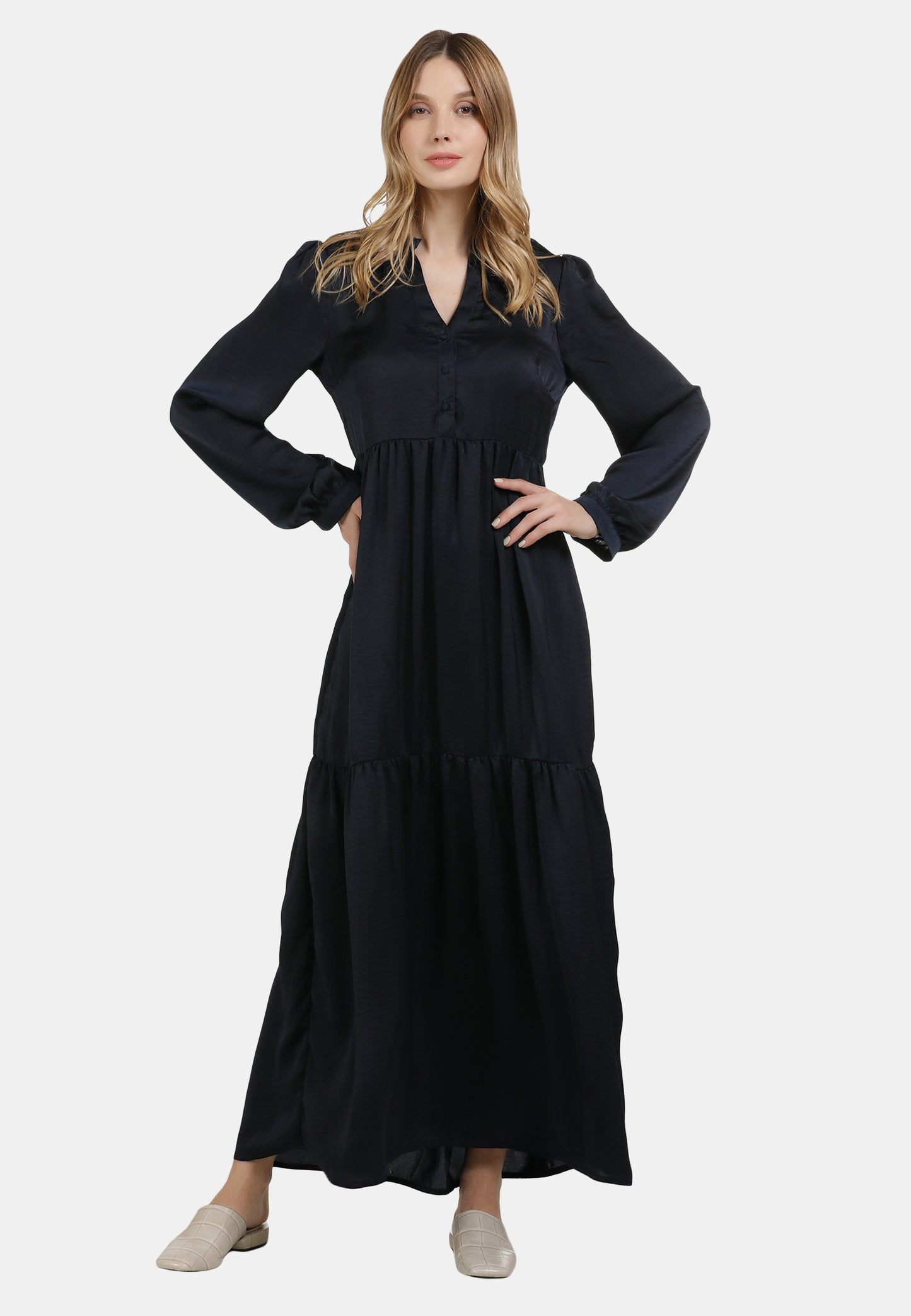 usha Kobiety sukienka satynowa